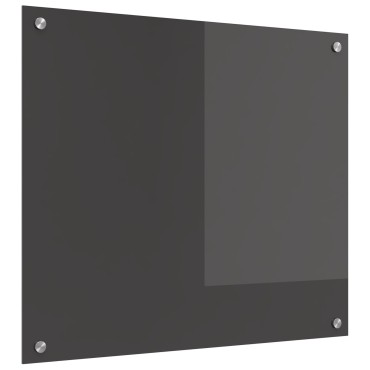 vidaXL Πίσω Τοίχος Κουζίνας Σκούρο Γκρι 70x60x0,6 εκ Σκληρυμένο Γυαλί