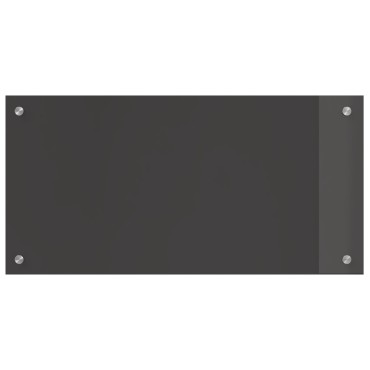 vidaXL Κουζίνα Πίσω τοίχωμα Σκούρο Γκρι 80x40x0,6 εκ Σκληρυμένο Γυαλί