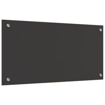 vidaXL Κουζίνα Πίσω τοίχωμα Σκούρο Γκρι 80x40x0,6 εκ Σκληρυμένο Γυαλί