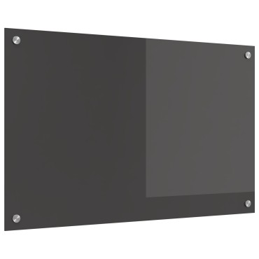 vidaXL Σκούρο Γκρι Πίνακας Κουζίνας 80x50x0.6 εκ Σκληρυμένο Γυαλί