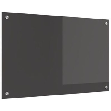 vidaXL Σκούρο Γκρι Πίνακας Κουζίνας 80x50x0.6 εκ Σκληρυμένο Γυαλί