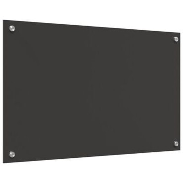 vidaXL Σκούρο Γκρι Πίνακας Κουζίνας 80x50x0.6 εκ Σκληρυμένο Γυαλί