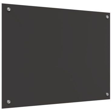 vidaXL Μπροστινό Κουζίνας σε Σκούρο Γκρι - 80x60x0.6 εκ Σκληρυμένο Γυαλί