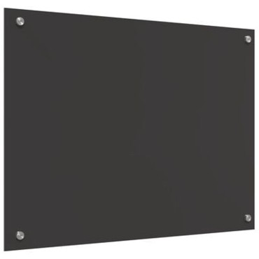 vidaXL Μπροστινό Κουζίνας σε Σκούρο Γκρι - 80x60x0.6 εκ Σκληρυμένο Γυαλί