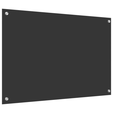 Πίνακας κουζίνας vidaXL Σκούρο Γκρι 90x60x0,6 εκ από Σκληρυμένο Γυαλί