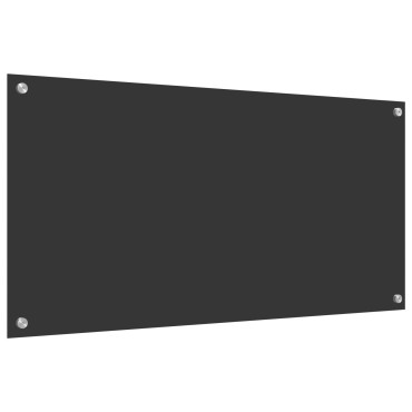 vidaXL Κουζινοπίνακας Σκούρο Γκρι 100x50x0,6 εκ. Σκληρυμένο Γυαλί