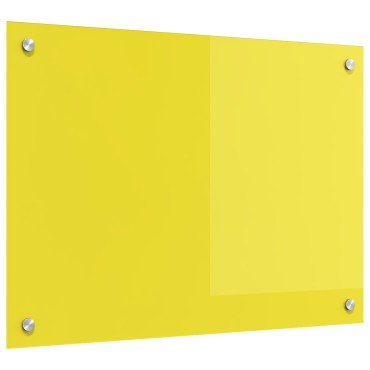 vidaXL Κίτρινος Πίνακας Κουζίνας 70x50x0,6 εκ από Σκληρυμένο Γυαλί