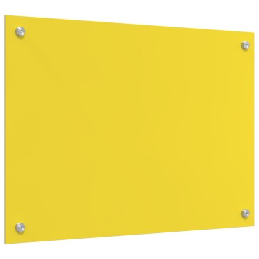 vidaXL Κίτρινος Πίνακας Κουζίνας 70x50x0,6 εκ από Σκληρυμένο Γυαλί