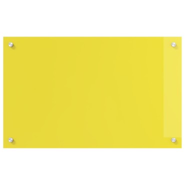vidaXL Πίσω Τοίχος Κουζίνας Κίτρινος 80x50x0,6 εκ Σκληρωμένο Γυαλί