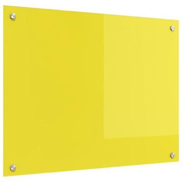 vidaXL Κουζίνα Πίσω τοίχος Κίτρινος 80x60x0,6 εκ. Σκληρυμένο γυαλί