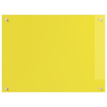 vidaXL Κουζίνα Πίσω τοίχος Κίτρινος 80x60x0,6 εκ. Σκληρυμένο γυαλί