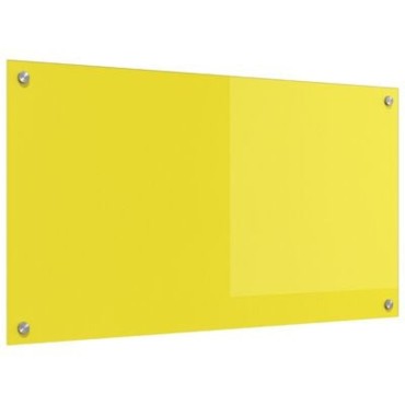 vidaXL Κουζίνα Πλακάκι Κίτρινο 90x50x0,6 εκ Σκληρυμένο Γυαλί