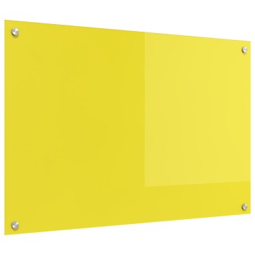 vidaXL Πλακάκι Κουζίνας Κίτρινο 90x60x0,6 εκ Σκληρυμένο Γυαλί