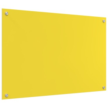 vidaXL Πλακάκι Κουζίνας Κίτρινο 90x60x0,6 εκ Σκληρυμένο Γυαλί