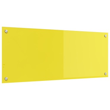 vidaXL Πίνακας Κουζίνας Κίτρινος 100x40x0.6 εκ Σκληρυμένο Γυαλί