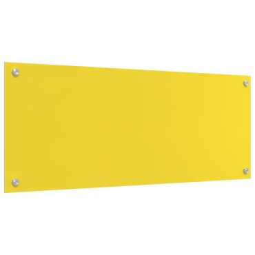 vidaXL Πίνακας Κουζίνας Κίτρινος 100x40x0.6 εκ Σκληρυμένο Γυαλί