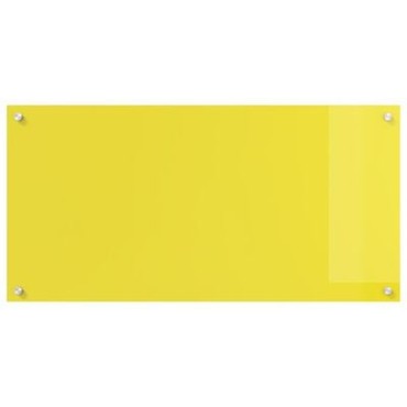 vidaXL Κουζινάκι Πίσω Σπασίματος Κίτρινο 100x50x0,6 εκ Σκληρυμένο Γυαλί