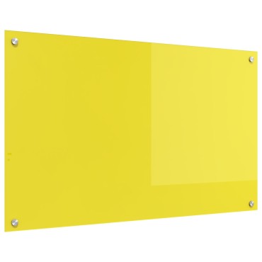vidaXL Πλακάκι Κουζίνας Κίτρινο 100x60x0,6 εκ από Σκληρυμένο Γυαλί