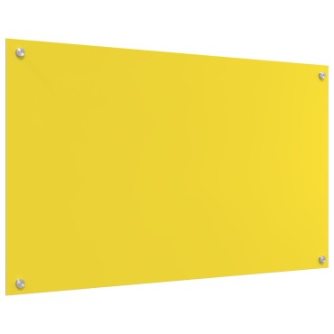 vidaXL Πλακάκι Κουζίνας Κίτρινο 100x60x0,6 εκ από Σκληρυμένο Γυαλί