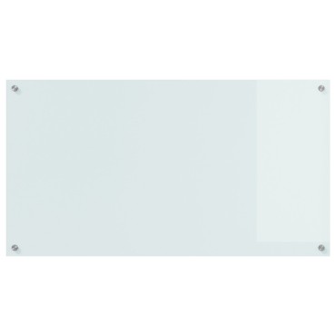 vidaXL Λευκή Πλάκα Κουζίνας 110x60x0,6 εκ. από Θραυστό Γυαλί
