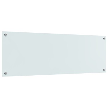 vidaXL Λευκή Επιφάνεια Κουζίνας 120x40x0,6 cm από Σκληρυμένο Γυαλί