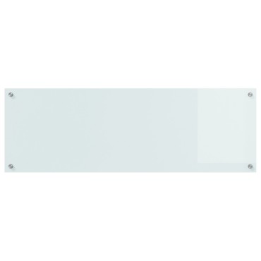 vidaXL Λευκή Επιφάνεια Κουζίνας 120x40x0,6 cm από Σκληρυμένο Γυαλί