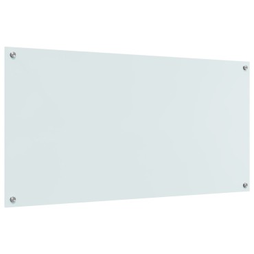 vidaXL Κουζίνα με Πλακάκια Λευκή 120x60x0,6 εκ Κατεργασμένο Γυαλί