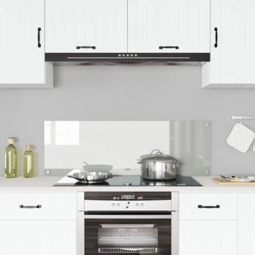 vidaXL Πλακάκι Κουζίνας Διαφανές 120x40x0,6 εκ. Θερμάνθικτο Γυαλί