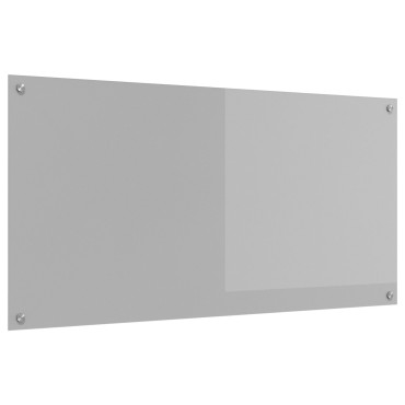 vidaXL Κουζίνα Πίσω Σπαστήρ Ανοιχτό Γκρι 120x60x0,6 εκ. Θερμοκρατημένο Γυαλί
