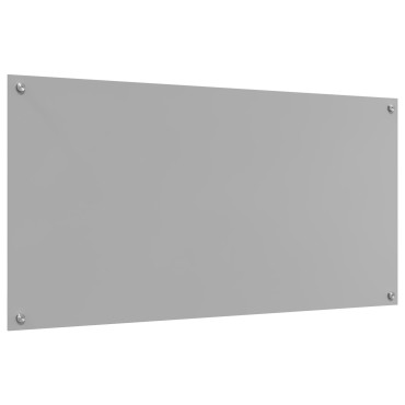 vidaXL Κουζίνα Πίσω Σπαστήρ Ανοιχτό Γκρι 120x60x0,6 εκ. Θερμοκρατημένο Γυαλί