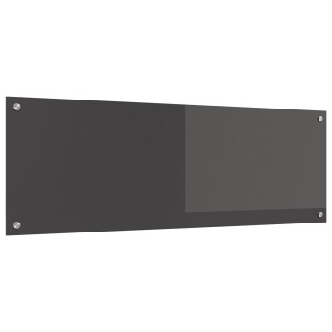 vidaXL Πλακάκι Κουζίνας Σκούρο Γκρι 120x40x0,6 εκ. Σκληρυμένο Γυαλί