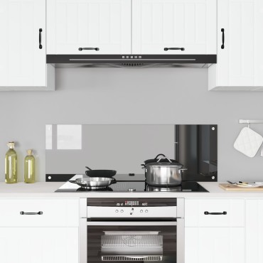 vidaXL Πλακάκι Κουζίνας Σκούρο Γκρι 120x40x0,6 εκ. Σκληρυμένο Γυαλί