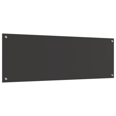vidaXL Πλακάκι Κουζίνας Σκούρο Γκρι 120x40x0,6 εκ. Σκληρυμένο Γυαλί