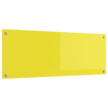vidaXL Κουζίνα Πλάτη Κίτρινη 110x40x0,6 εκ από Γυαλί Αντισκωπής