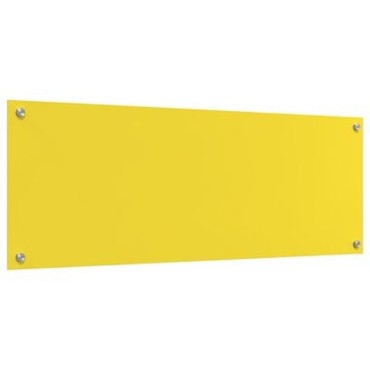 vidaXL Κουζίνα Πλάτη Κίτρινη 110x40x0,6 εκ από Γυαλί Αντισκωπής