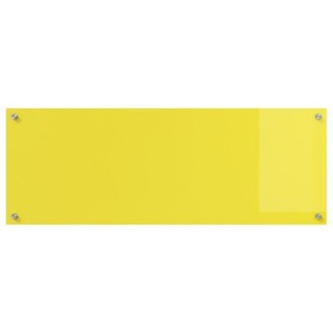 vidaXL Κουζίνα Πλάτη Κίτρινη 110x40x0,6 εκ από Γυαλί Αντισκωπής