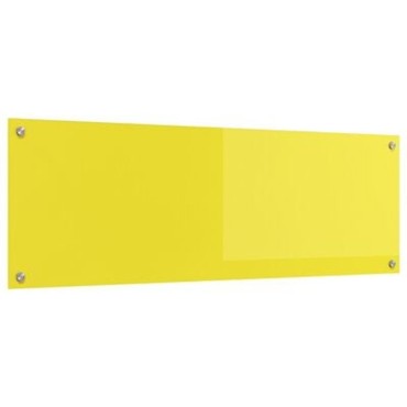 vidaXL Πίσω Τοίχος Κουζίνας Κίτρινος 120x40x0,6 εκ Γυαλί Ανοξείδωτο
