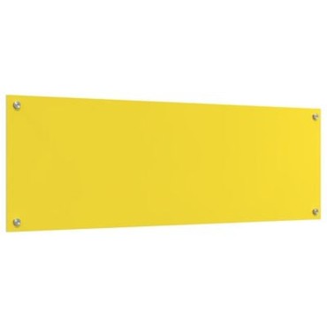 vidaXL Πίσω Τοίχος Κουζίνας Κίτρινος 120x40x0,6 εκ Γυαλί Ανοξείδωτο