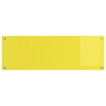 vidaXL Πίσω Τοίχος Κουζίνας Κίτρινος 120x40x0,6 εκ Γυαλί Ανοξείδωτο