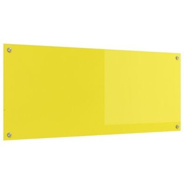 vidaXL Κουζίνα Πίσω Παραθυρόφυλλο Κίτρινο 120x50x0,6 εκ. Θερμαινόμενο Γυαλί