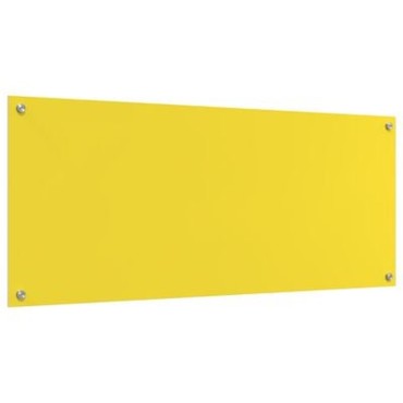 vidaXL Κουζίνα Πίσω Παραθυρόφυλλο Κίτρινο 120x50x0,6 εκ. Θερμαινόμενο Γυαλί