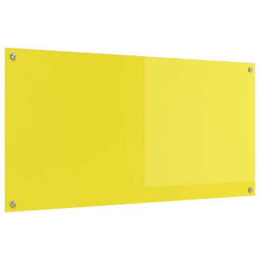 vidaXL Πλάτη Κουζίνας Κίτρινο 120x60x0,6 εκ. Θερμοσκληρυνμένο Γυαλί