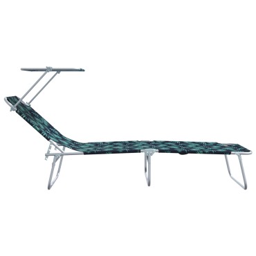 vidaXL Ξαπλώστρα 2 τεμ. Πολυεστέρας Πράσινο 58x188x77cm