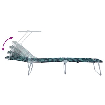 vidaXL Ξαπλώστρα 2 τεμ. Πολυεστέρας Πράσινο 58x188x77cm