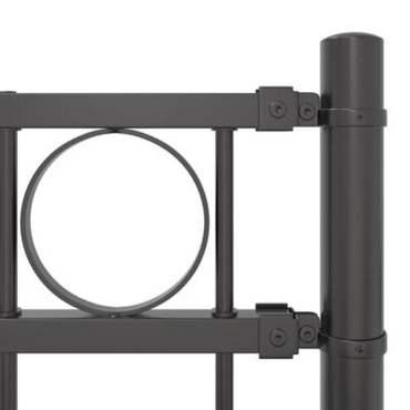 vidaXL Στοιχείο Φράχτη ASSEN 170x200cm Ατσάλι Γκρι