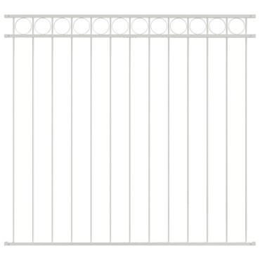 vidaXL Στοιχείο Φράχτη ASSEN 170x150cm Ατσάλι Λευκό