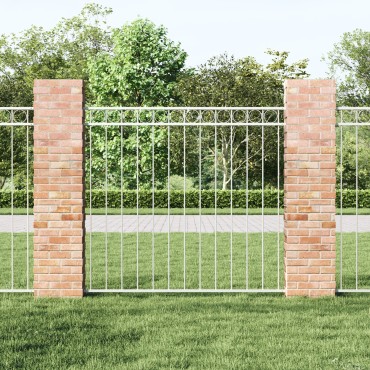 vidaXL Στοιχείο Φράχτη ASSEN 170x150cm Ατσάλι Λευκό