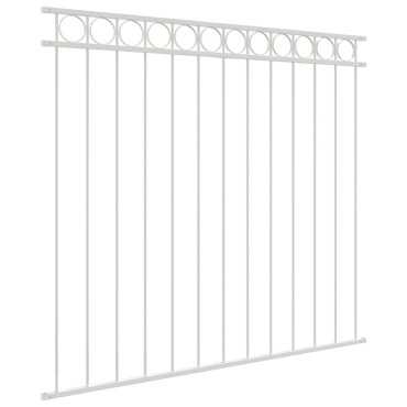 vidaXL Στοιχείο Φράχτη ASSEN 170x150cm Ατσάλι Λευκό