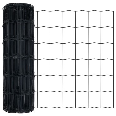 vidaXL Ευρωπαϊκός Φράκτης Γκρι 0,4x10 μ Σίδερο 1000x0.2x40cm