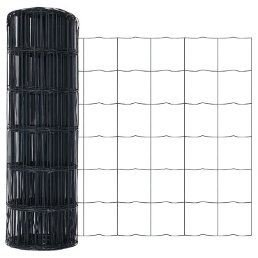 vidaXL Γκρι Φράχτης Σιδηρού 0.4x10 μ 1000x0.2x40cm